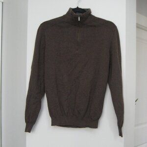 Massimo Dutti cotton/cashmere blend 1/4 zip pullover